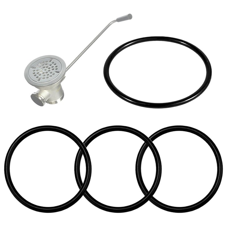 Antrys Plunger O-Ring Gasket Compatible with T&S Brass 010389-45, Twist Waste Drain Valve Stopper O-Ring for 3-Tier Sink Drains, O-Rings Prevents Leaks and Keeps Kitchen Sink Running Smoothly - 4 pcs - Image 1